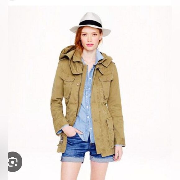 J. Crew Military Utility Jacket Green - Picture 1 of 15